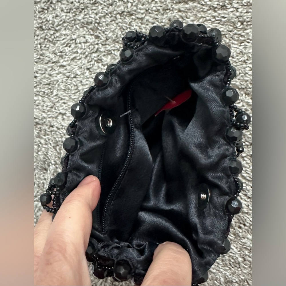 Vintage Black Beaded Purse - Picture 8 of 9